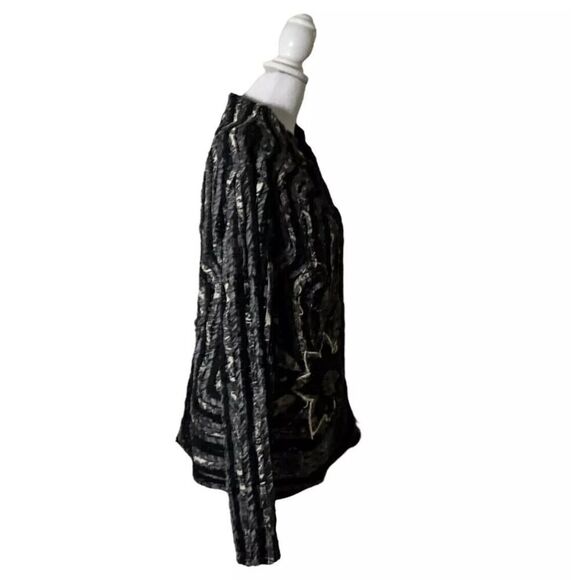 Obstinee By IKA Womens Partial Zip Floral Lightweight Blazer Style Jacket US 14 - Picture 7 of 12